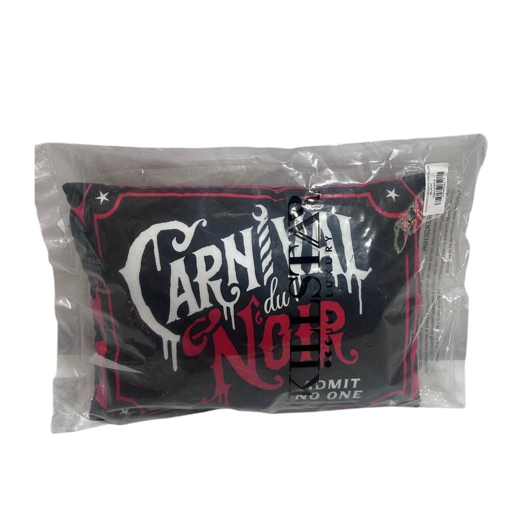 Killstar SIDESHOW Cushion Statement Pillow Carnival du Noir Admit No One Blk NWT - Picture 3 of 6